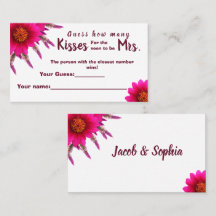 Purple flower How Many Kisses for Mrs Shower