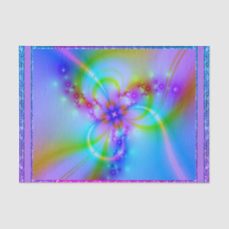 Purple Flower In Blue Tissue Paper