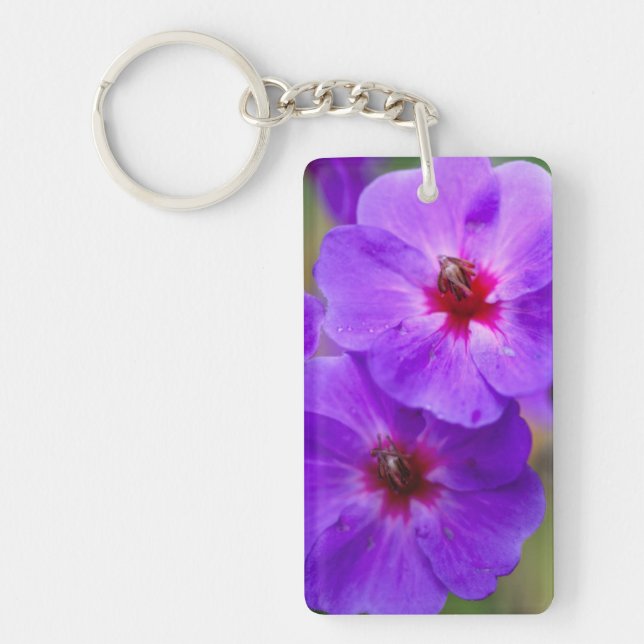 Purple flower key ring (Front)
