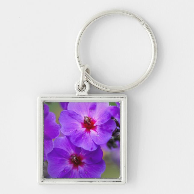 Purple flower key ring (Front)