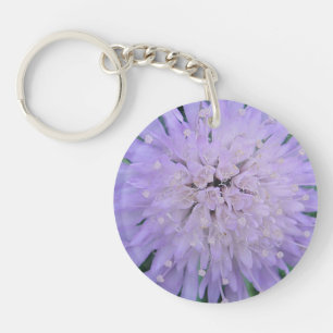 Purple flower key ring