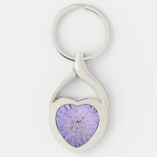 Purple flower key ring