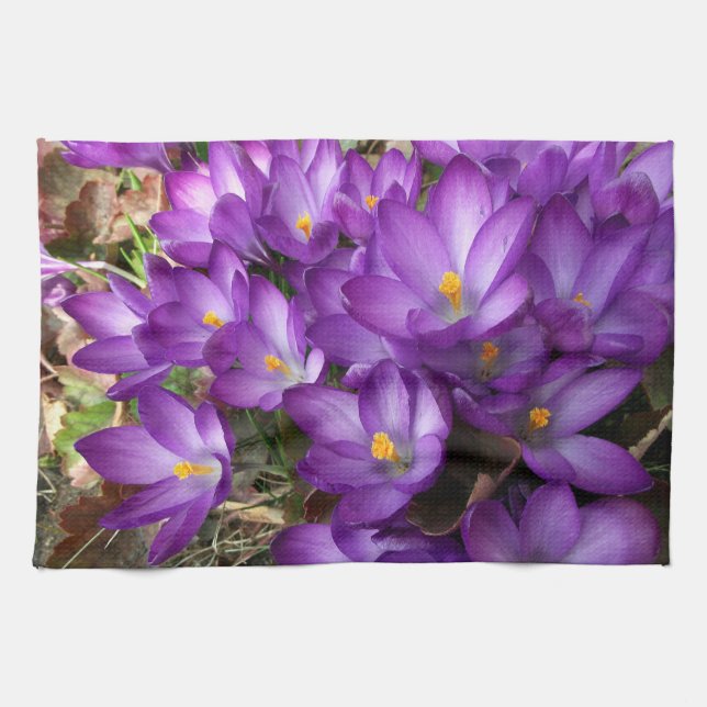 Purple Flower Kitchen Towels (Horizontal)