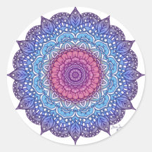 Purple Flower Leaf Mandala