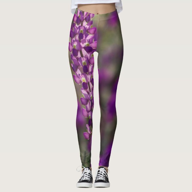 purple flower leggings (Front)