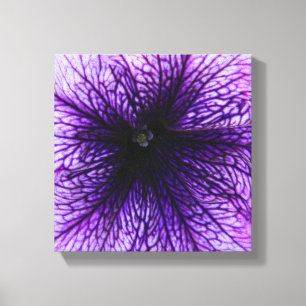 Purple flower macro photography canvas print