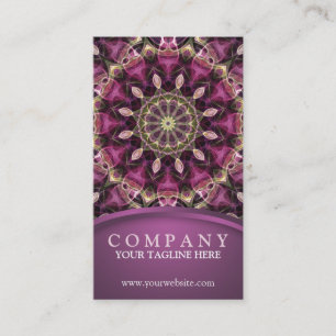 Purple Flower Mandala Business Card