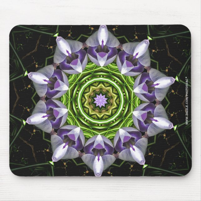 Purple Flower Mouse Mat (Front)