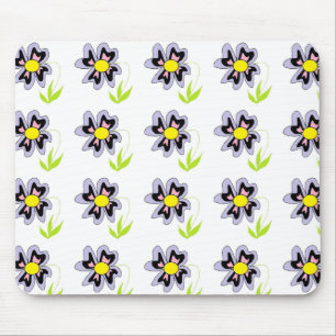 PURPLE FLOWER MOUSE MAT