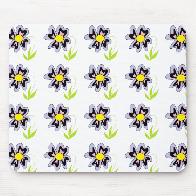 PURPLE FLOWER MOUSE MAT (Front)