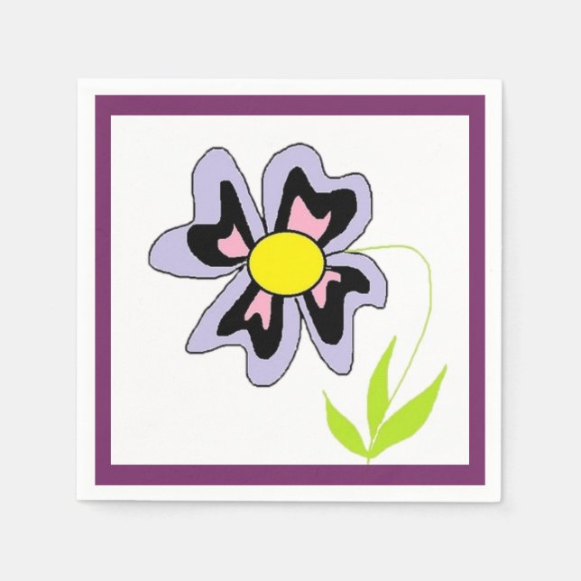PURPLE FLOWER NAPKIN (Front)