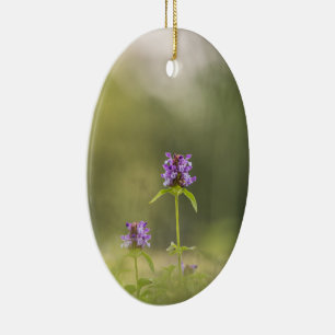 Purple Flower Nature Photo Ceramic Tree Decoration