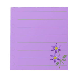 Purple Flower Notepad: Notepad