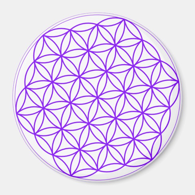 Purple Flower Of Life Magnet (Front)