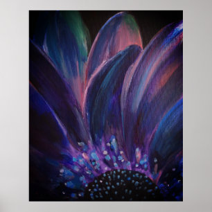 Purple Flower Painting Poster