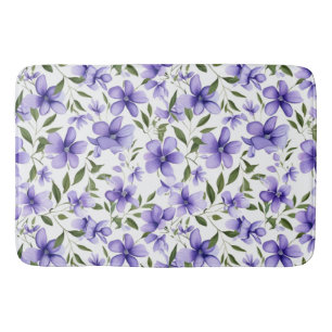 Purple Flower Passion Bath Mat