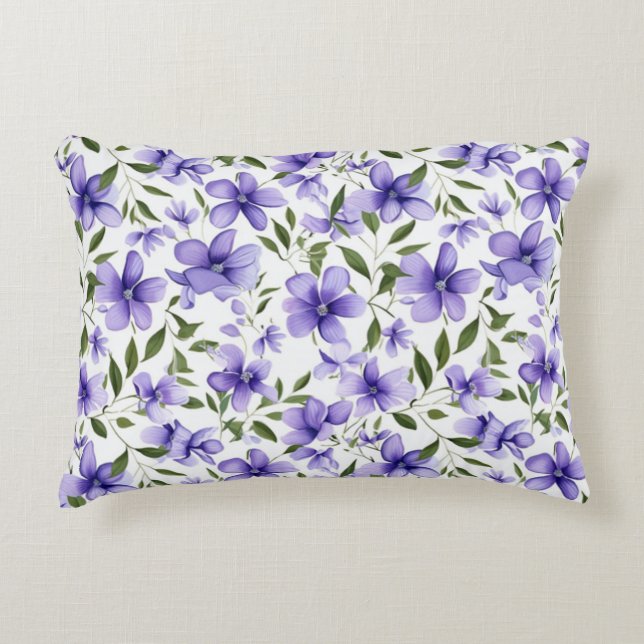 Purple Flower Passion Decorative Cushion (Front)