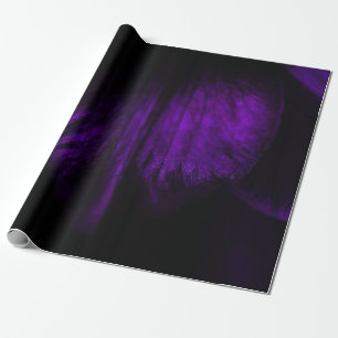 Purple flower petal wrapping paper