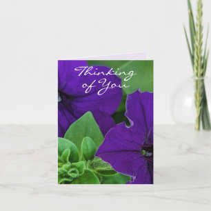 Purple Flower Photo Bible Verse Thinking of You Card