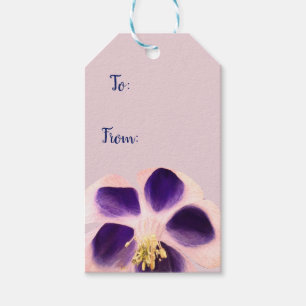 Purple flower Photo  Custom Gift Tags