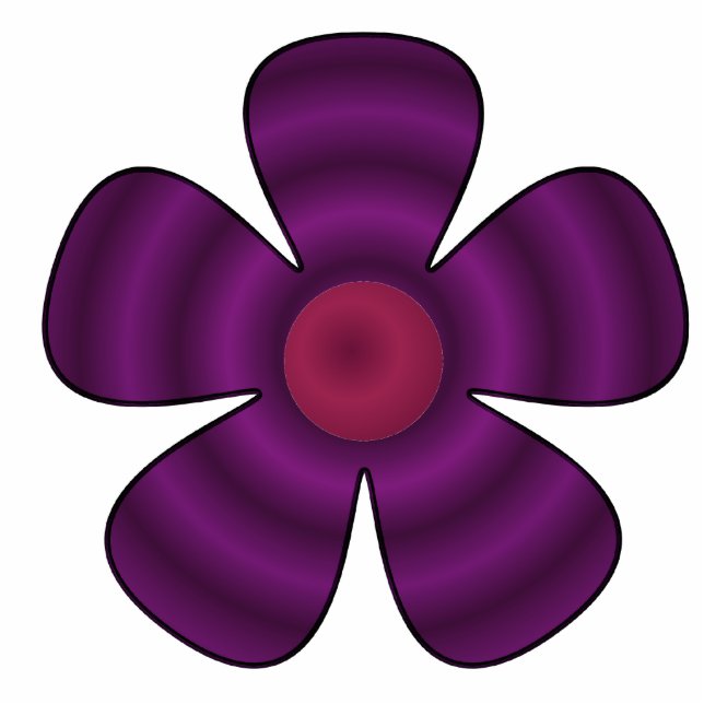 purple flower photo sculpture decoration (Front)