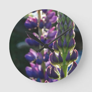 Purple flower Photography Wall Clock