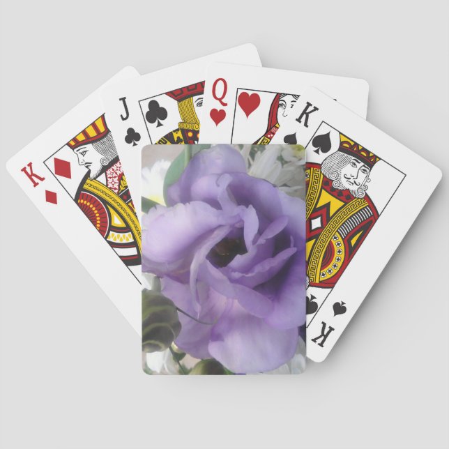 Purple Flower Poker Playing Cards (Back)