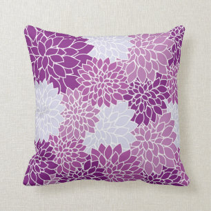 Purple Flower Power throw pillow Lighthouse Route