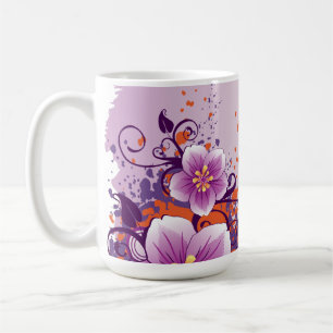 Purple Flower Prairie Rose Coffee Mug