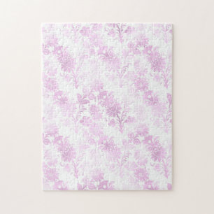 Purple Flower Pretty Girly Jigsaw Puzzle