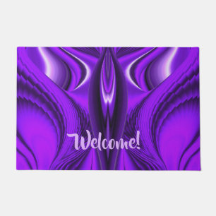 Purple Flower Rainbow Dreams Angel Wings Doormat