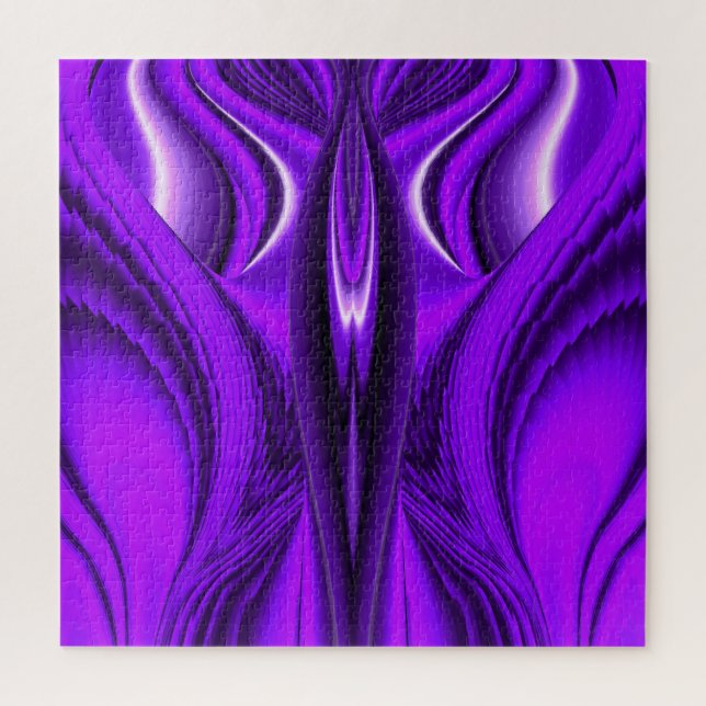 Purple Flower Rainbow Dreams , Angel Wings Jigsaw Puzzle (Vertical)