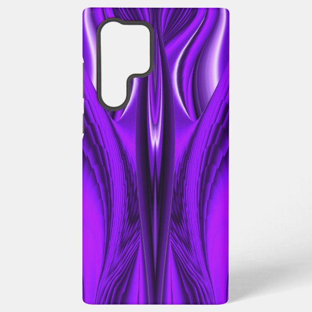 Purple Flower Rainbow Dreams Angel Wings Samsung Galaxy S22 Ultra Case (Back)