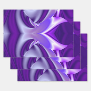 Purple Flower Rainbow Dreams , Angel Wings Wrapping Paper Sheet