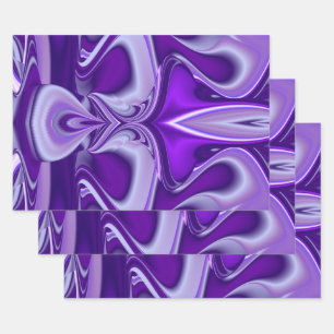 Purple Flower Rainbow Dreams , Angel Wings Wrapping Paper Sheet
