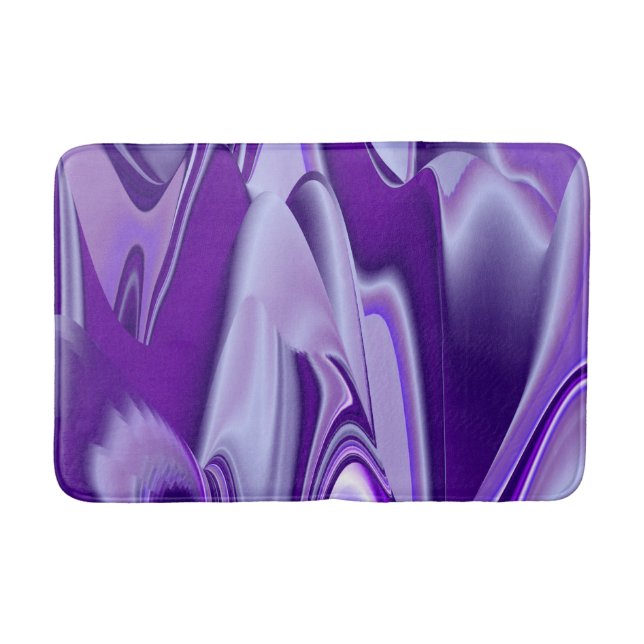 Purple Flower Rainbow Dreams Bath Mat (Front)
