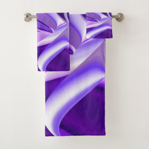 Purple Flower Rainbow Dreams Bath Towel Set