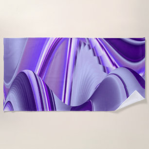 Purple Flower Rainbow Dreams Beach Towel