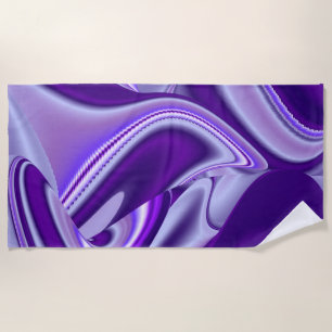 Purple Flower Rainbow Dreams Beach Towel