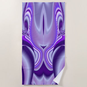 Purple Flower Rainbow Dreams Beach Towel