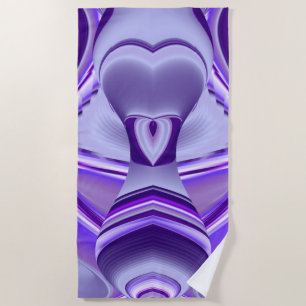 Purple Flower Rainbow Dreams Beach Towel