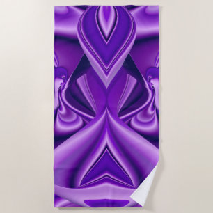 Purple Flower Rainbow Dreams Beach Towel