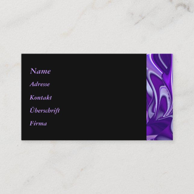 Purple Flower Rainbow Dreams Business Card (Front)
