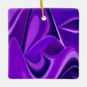 Purple Flower Rainbow Dreams Ceramic Ornament