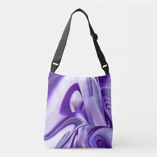 Purple Flower Rainbow Dreams Crossbody Bag (Front)