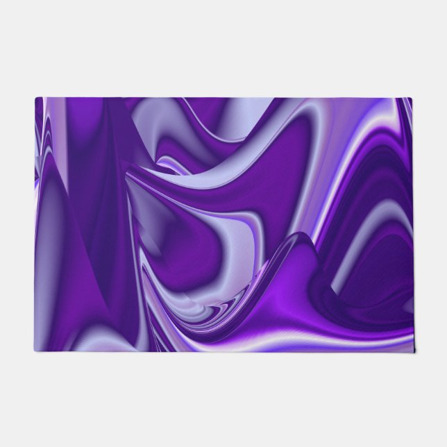 Purple Flower Rainbow Dreams Doormat (Front)