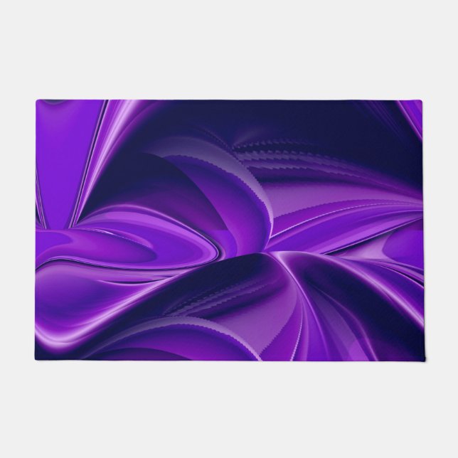 Purple Flower Rainbow Dreams Doormat (Front)