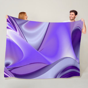 Purple Flower Rainbow Dreams Fleece Blanket