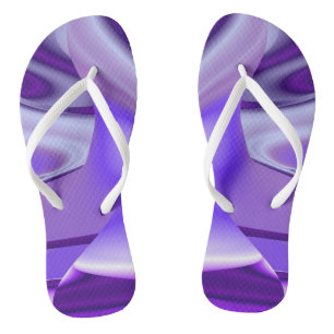 Purple Flower Rainbow Dreams Flip Flops