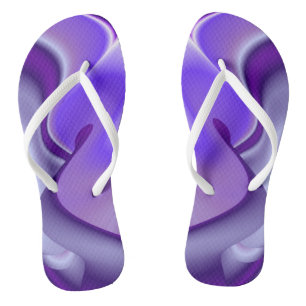 Purple Flower Rainbow Dreams Flip Flops